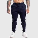 Pánske jogger tepláky Iron Aesthetics Snap, navy · záber 2