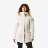 QUECHUA Dámska nepremokavá turistická parka NH900 béžová XS · záber 1