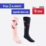 FOUGANZA Detské jazdecké podkolienky SKS 500 2 páry modré ružové 31-34 · záber 1