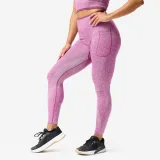 DOMYOS Dámske fitness legíny bezšvové tmavofialové M - W30 L31 · záber 1