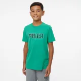 PUMA PUMA detské bavlnené tričko s potlačou zelené 11-12 r (152 cm) · záber 1