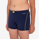 DECATHLON Chlapčenské boxerkové plavky 100 Plus tmavomodré 7-8 r (123-130 cm) · záber 1