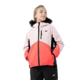 Dievčenská lyžiarska bunda 4F JUNIOR GIRLS SKI JACKET JKUDN003-56S-LIGHT PINK · záber 1