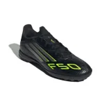 Pánské fotbalové kopačky turfy ADIDAS F50 League M TF core black iron metallic lucid lemon · záber 1