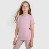 Dívčí oversize hladké tričko - růžové · záber 1