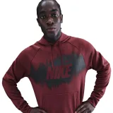 Pánska zateplená tréningová mikina s kapucňou NIKE M NK TF FLEECE PO HD GFX DARK TEAM RED · záber 4