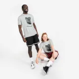 KIPSTA Obojstranné basketbalové šortky SHORT 500 čierne/červené XL · záber 2