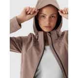Dámská turistická bunda 4F SOFTSHELL JACKET-AW23TSOFF152-82S-LIGHT BROWN · záber 4