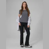 T-shirt slim hladký dámský - šedý · záber 2