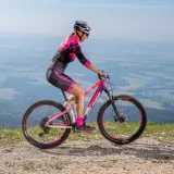 Crussis Dámsky cyklistický dres s dlhým rukávom čierno-ružová - XS · záber 4