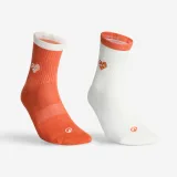 DECATHLON Vysoké športové ponožky RS300 bielo-oranžové 2 páry 39-42 · záber 1