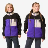 QUECHUA Detská fleecová sherpa mikina NH900 7 - 15 r. fialovo-čierna 12-13 r (151-160 cm) · záber 1