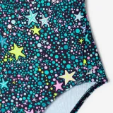 DECATHLON Dievčenské jednodielne plavecké plavky Vega Magic žlté 7-8 r (123-130 cm) · záber 2