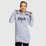 Dámská mikina Iron Aesthetics Longline, šedá · záber 1