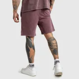 Férfi rövidnadrág Iron Aesthetics X Washed, burgundy · záber 5