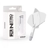 Darts toll és szár egyben Red Dragon Nitro Flite fehér-átlátszó, standard toll és rövid szár · záber 1