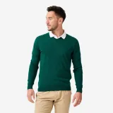 INESIS Pánsky golfový pulóver CW100 s výstrihom do V zelený 2XL · záber 1