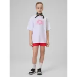 Dievčenské tričko s krátkym rukávom 4F JUNIOR TSHIRT F3302-10S-WHITE · záber 4