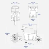 BTWIN Nákladný elektrobicykel Family F900E sivohnedý bez · záber 2