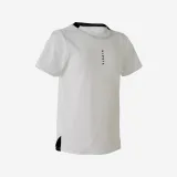 KIPSTA Detský futbalový dres Essentiel biely 7-8 r (123-130 cm) · záber 1