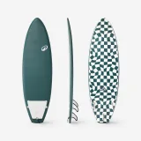 DECATHLON Penová doska na surfovanie typu shortboard 6'2' 500 Soft RAD tmavozelená bez · záber 1