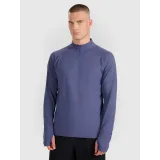 Pánská zateplená běžecká mikina s 1 2 zipem 4F SWEATSHIRT FNK M576-WAW25TFSWM576-32S-DENIM · záber 2