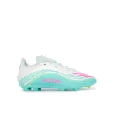 Chlapčenské futbalové kopačky outdoorové ADIDAS F50 Messi Club Jr FG MG cloud white lucid pink flash aqua · záber 1