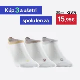 DECATHLON Športové ponožky RS 160 nízke biele 3 páry 39-42 · záber 1