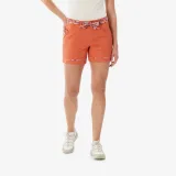 QUECHUA Dámske turistické šortky so 6 vreckami NH500 oranžové XL · záber 1
