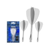 Darts toll és szár egyben Winmau Fusion Arrow toll és rövid szár, átlátszó · záber 2