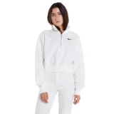 Dámska mikina s 1 2 zipsom NIKE W NSW PHNX FLC QZ CROP SAIL BLACK · záber 1