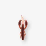 CAPERLAN Mäkká umelá nástraha ráčik s atraktantom Yubari CRW 2,5" 6,5 cm Black Red Craw bez · záber 1