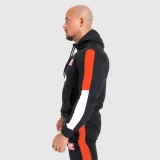 Mikina s kapucňou a zipsom Iron Aesthetics Tricolora, čierna · záber 3
