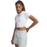 Dámské tričko s krátkým rukávem UNDER ARMOUR UA Rival Rib Baby Tee-WHT · záber 1