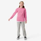 DECATHLON Detská priedušná súprava z úpletového materiálu ružovo-sivá 10-11 r (141-150 cm) · záber 1