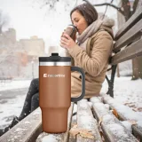 Termohrnček inSPORTline Natticino 470 ml - Farba: hnedá · záber 5