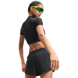 Dámske kompresné tričko s krátkym rukávom UNDER ARMOUR HeatGear Crop Mock SS-BLK · záber 3