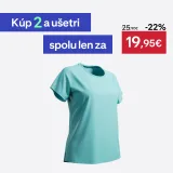 KIPRUN Dámske bežecké tričko Run 500 Dry priedušné tyrkysové M · záber 1