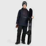 Pánská snowboardová softshell bunda větruodolná membrána 5000 - černá · záber 2