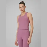 Dámský rychleschnoucí tréninkový crop-top - růžový · záber 2
