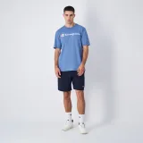 Champion Tričko Big Logo Jersey Blue - Velikost: S | Barva: Modrá | Hmotnost: 0,148 kg · záber 4