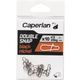 CAPERLAN Rybárska karabínka Double Snap black nickel 10 ks 3 · záber 2