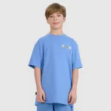 Chlapecké tričko oversize s potiskem - modré · záber 1