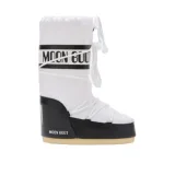 Juniorské vysoké zimní boty MOON BOOT MB ICON NYLON JR, NA02 BLACK WHITE · záber 1