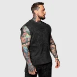 Tielko Iron Aesthetics Muscle Tee, washed black · záber 5