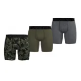 Pánské boxerky UNDER ARMOUR 3 PACK-Perf Tech Nov 6 inch-MARINE OD GREEN · záber 1