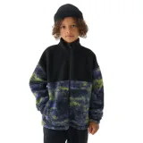 Chlapecká fleecová mikina se zipem 4F JUNIOR FLEECE-JWAW24TFLEM246-20S-DEEP BLACK · záber 1