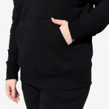 DOMYOS Dámska fitness mikina s kapucňou bavlnená ultra čierna S · záber 2