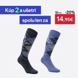 FOUGANZA Jazdecké podkolienky 500 modré s potlačou 35-38 · záber 1