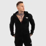 Fitness mikina so zipsom Iron Aesthetics ROUND, sivá · záber 3